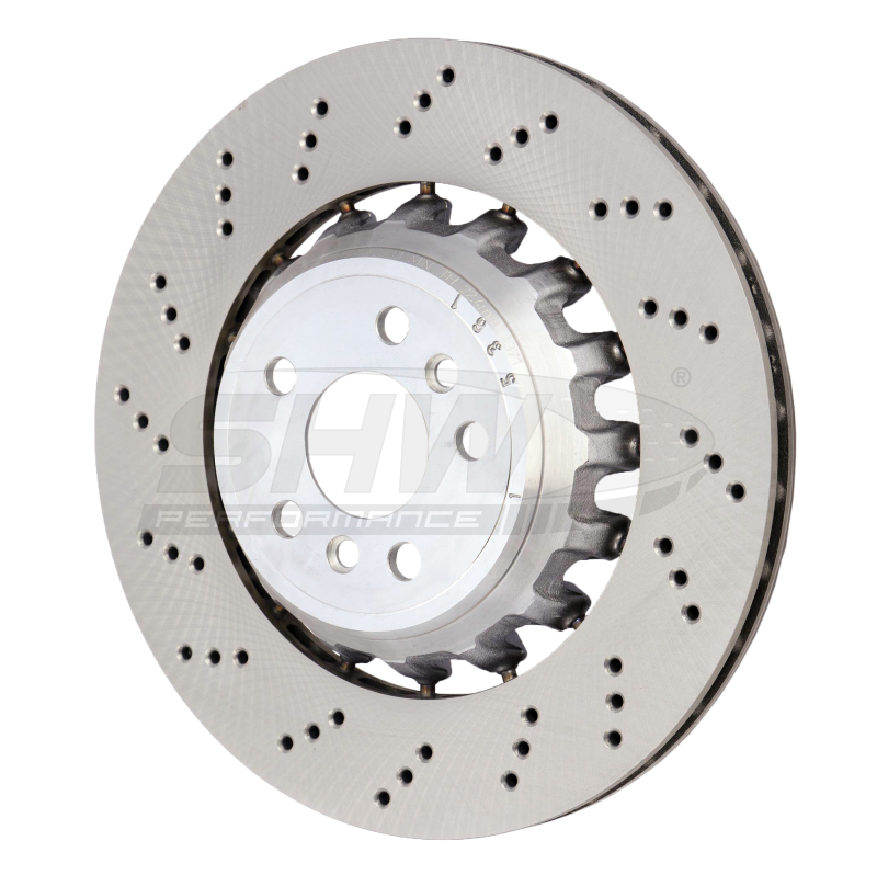 BMW X3 Brake Rotor (1) - Left Rear - SHW Performance - Cross-Drilled Lightweight - `20-`27